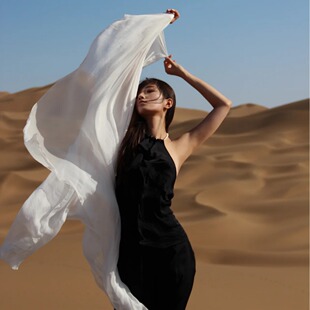超大防晒丝巾迪拜清真寺沙漠旅游拍照头巾雪纺民族风披肩围巾女