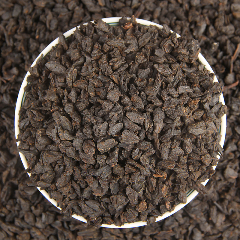 云南普洱碎银子茶化石熟普洱茶糯米香老茶头茶叶料黑茶500g