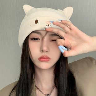 帽子女针织包头帽大头围毛线帽 舒适帽女孕妇产后月子帽秋冬季