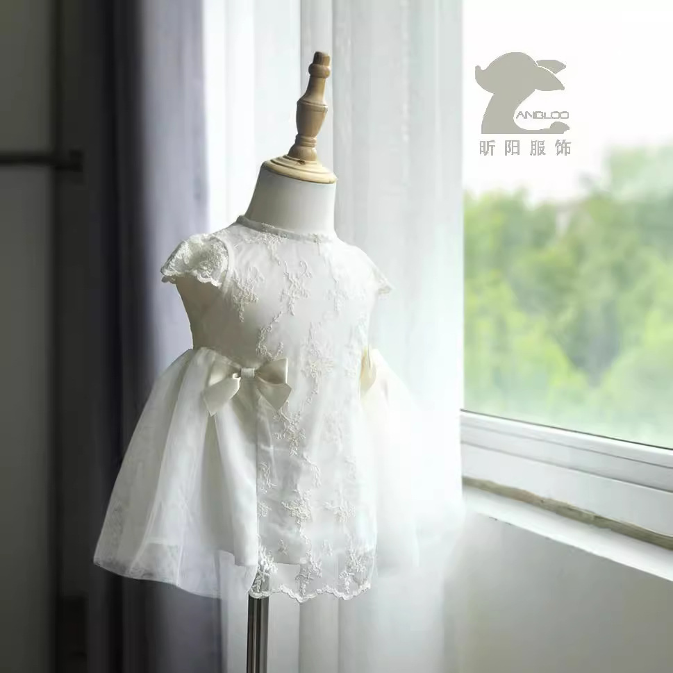 女宝宝公主裙春装婴儿百日宴洋气连衣裙小女孩一周岁生日礼服春秋