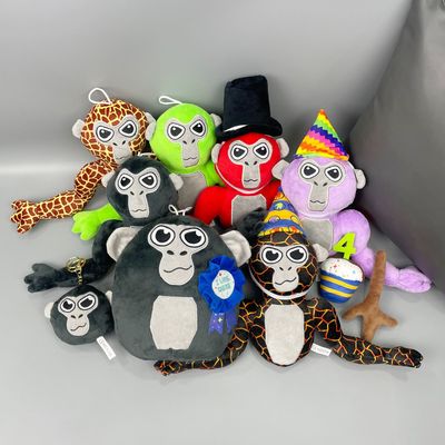 精选Gorilla Tag彩色猩猩偶毛绒具热卖现货外贸单个包装