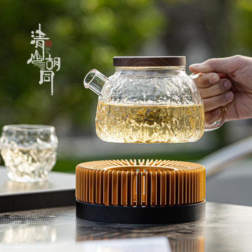 日式玻璃蜡烛温茶炉加热暖茶炉小型煮茶器家用煮茶壶养生壶烧水壶