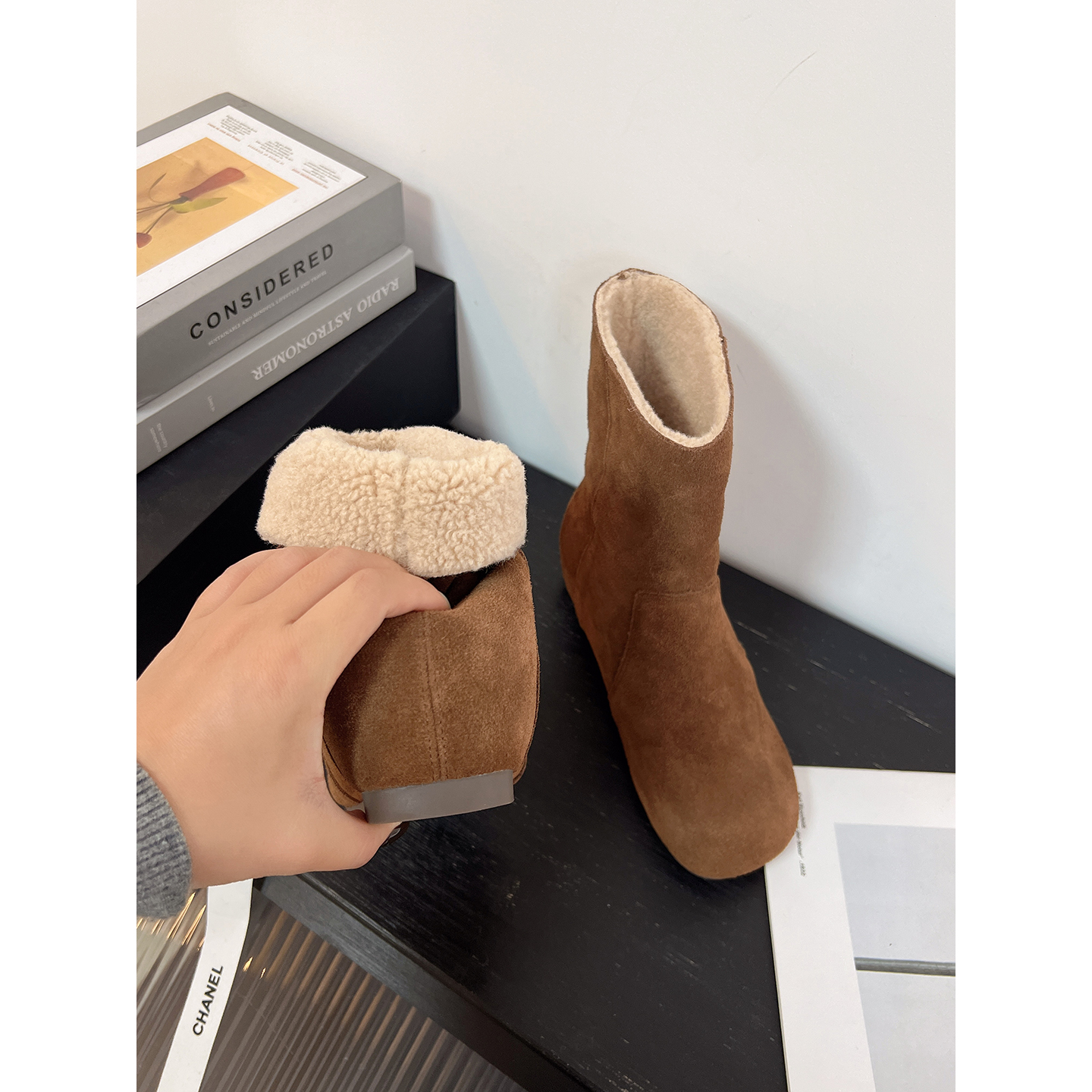 两穿设计~可翻边加绒加厚雪地靴