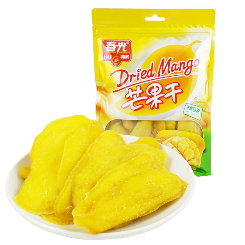 海南三亚特产 春光食品芒果干168g/258克 新鲜果肉制作浓香有嚼劲