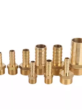 铜宝塔直通外螺纹加厚气嘴接头PC6/8/10/12/14/16/19-01/02/03/04