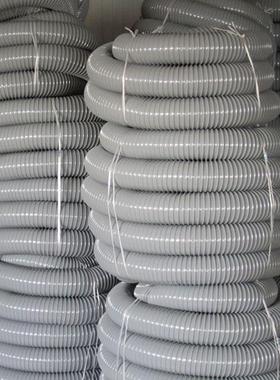 ~钢PC灰色吸尘管软工业管伸缩管木除尘丝管料管波1纹通工风00塑MV
