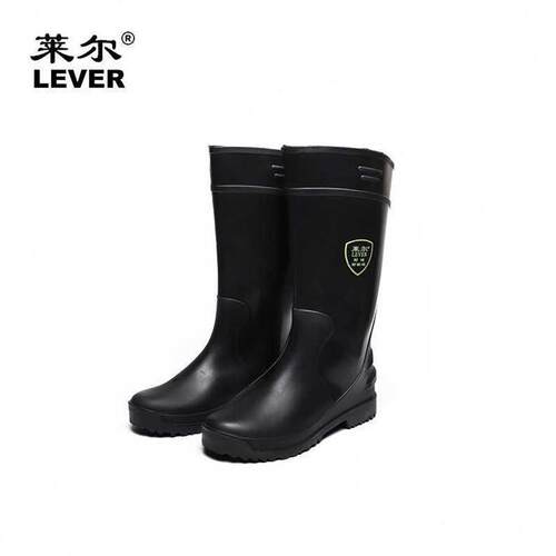 莱尔R1199耐酸碱耐磨防滑安全靴雨靴防护靴黑色45码一双