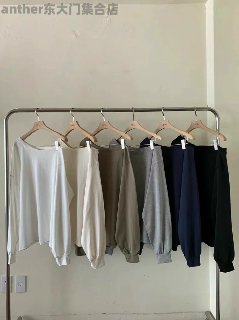 meng现韩国东大门2025秋季新款时尚百搭宽松休闲长袖T恤卫衣