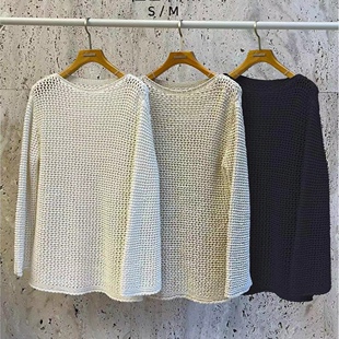 韩国东大门blossom春季新款圆领针织长款打底毛衣