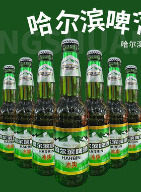 哈尔滨啤酒 哈啤冰爽330ml瓶装黄啤整箱 东北特产