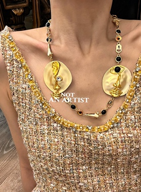 人体艺术五官眼睛鼻子耳朵项链