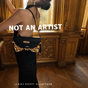 法式 小众艺术包 vintage复刻原创手工高级感浮雕花腋下包复古时尚