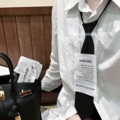 小众office siren风艺术设计夸张大标签免打领带个性 时髦男女通用