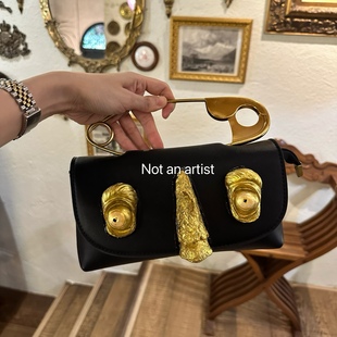 小众设计趣味人体艺术人脸五官眼睛鼻子别针创意个性宴会手拎包