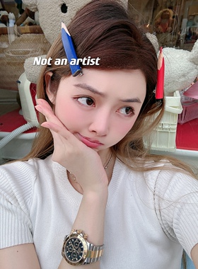 原创艺术画家配搭趣味铅笔发饰