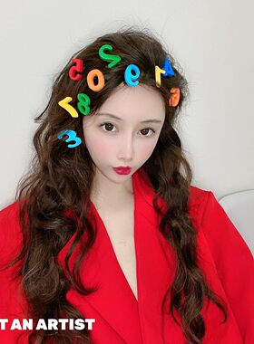 彩色数字发夹发卡刘海夹儿童夹