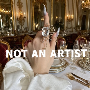 实拍vintage复刻设计感小众法式 复古绽放烟花碎钻沿金丝散开戒指