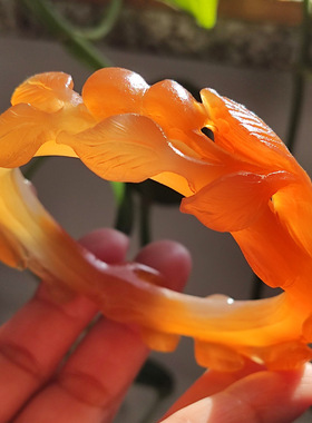 玛瑙印象 福禄 天然巴西老花料玛瑙雕刻手镯 雕花手镯 葫芦手镯57