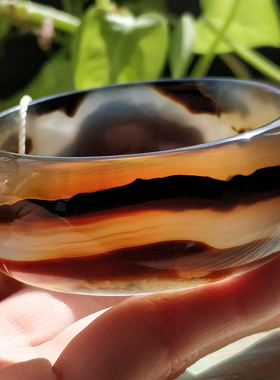 天然巴西老料玛瑙手镯