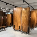 胡桃木大板桌原木餐桌简约茶桌原生态桌子茶台实木雨木办公桌客厅