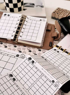 【Bring Q】原创欧美风活页本手帐内芯M5奏折内页A7月计划替芯A6