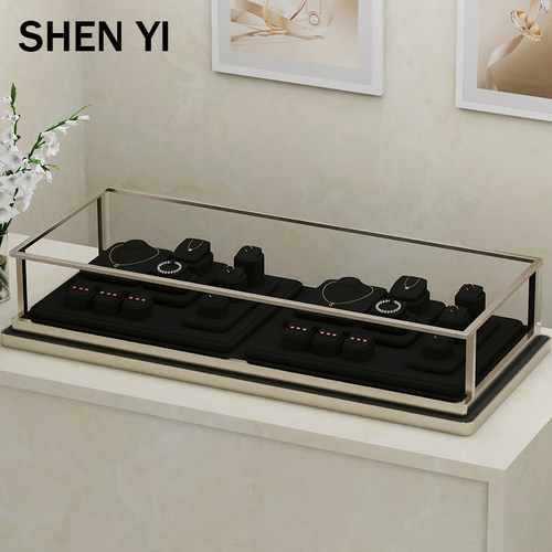 SHENYI珠宝平柜展示套装高档轻奢风珠宝陈列项链戒指耳环手链展示