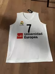 European Real Madrid Qie Qi Owen No. 77 No. 2 Basketball Jersey, Sports Loose-Fitting Breathable Quick-Drying Jersey