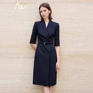 AD高端精致职业装连衣裙女正式场合轻奢高级感夏季珠宝店工作服