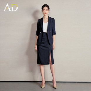 AD高端品牌职业西装套裙女夏2026新款职场穿搭高知气质女神范正装