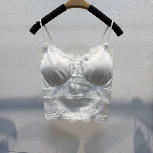 品质轻奢法式缎面背心高级感女带胸垫聚拢无袖美背外穿上衣老钱风