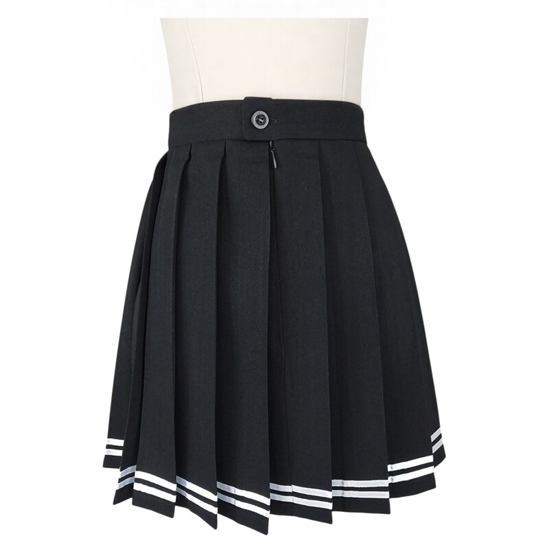 学院风高腰百褶半身裙女学生jk制服裙条纹水手服短裙班服校服裙子