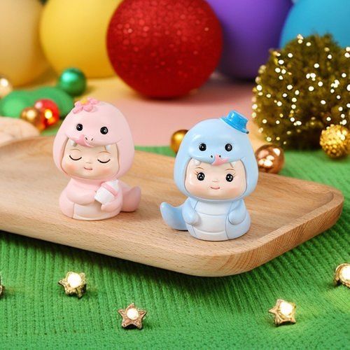 蛇年生肖蛋糕装饰周岁蛇宝宝树脂摆件新年蛇生日甜品台插件品