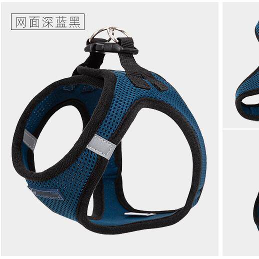 宠物用品防挣脱外出遛猫狗背心式胸背带防逃脱中小型犬马甲款胸背