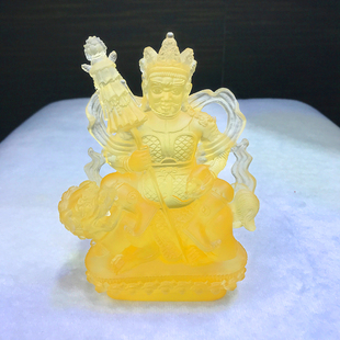 琉璃财宝天王佛像摆件北方守护神招财财神爷家居家用佛堂供奉神像
