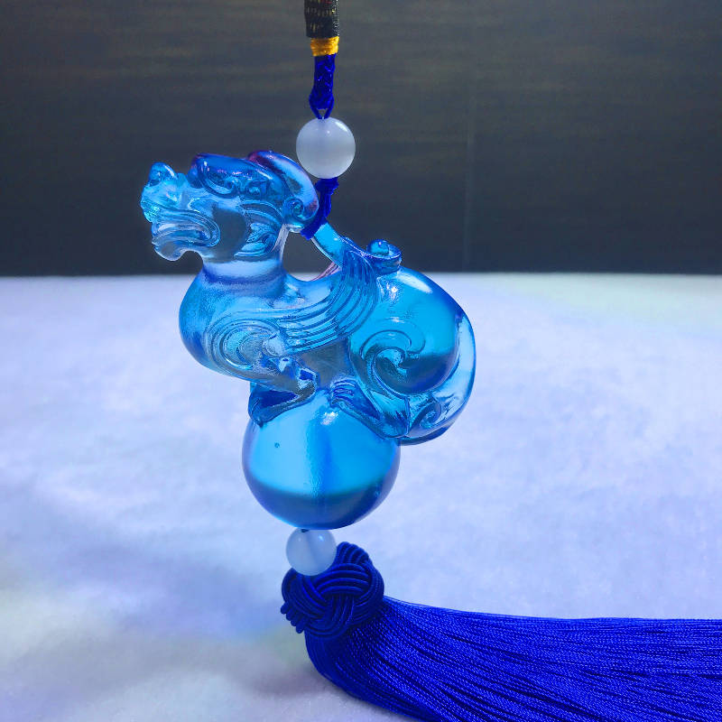 琉璃招财貔貅车内吊饰后视镜吊坠高档汽车挂件车载挂饰保平安男女