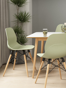 森川家具餐椅家用实木靠背斯堪的纳维亚现代简约时尚休闲创意桌椅