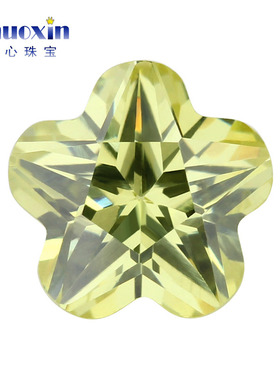 橄榄黄色锆石戒面可diy饰品