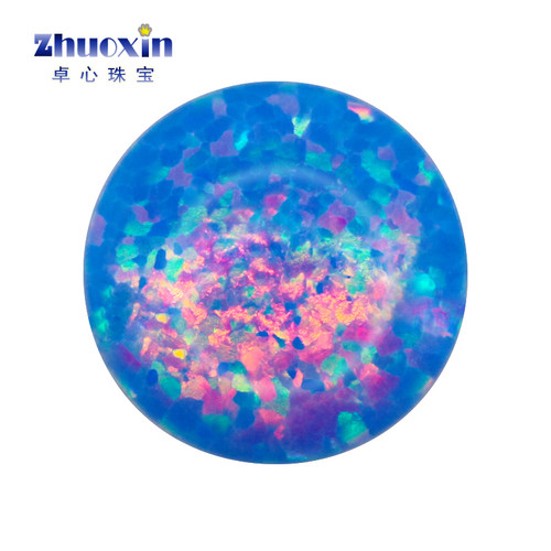 圆形平底合成澳宝op74欧泊石