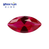 合成培育红宝石七月红戒指面镶嵌石DIY钻 马眼形红刚玉裸石戒面
