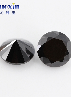 黑色圆形人造CZ锆石裸石 黑锆小钻饰品首饰戒指补钻DIY 0.8~2.9mm