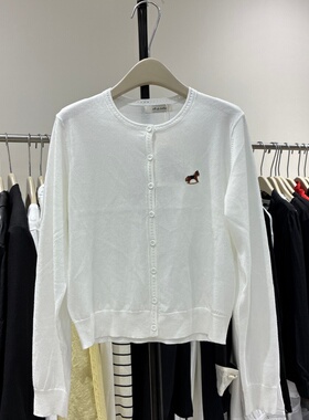 2026春季新款韩版时尚圆领刺绣百搭显瘦减龄针织开衫女上衣19325