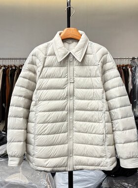 欧货2026冬单排扣翻领轻薄羽绒服女中长款90鸭绒百搭休闲保暖外套