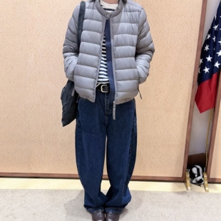 欧货2026冬款时尚立领长袖短款羽绒服女宽松显瘦鸭绒百搭保暖外套