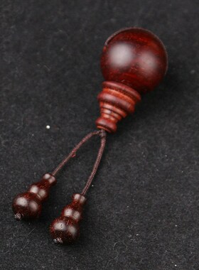 印度小叶紫檀佛珠佛塔三通DIY配饰佛头帽弟子珠葫芦散珠单颗配件