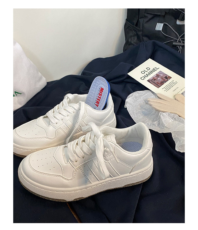 千纸屿鹤heyu2022秋季ins百搭两条杠小白鞋女学生运动休闲板鞋