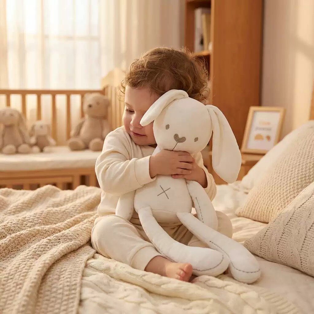 英国婴幼儿陪睡玩偶邦尼兔安抚睡眠布偶宝宝毛绒公仔可入口不掉毛