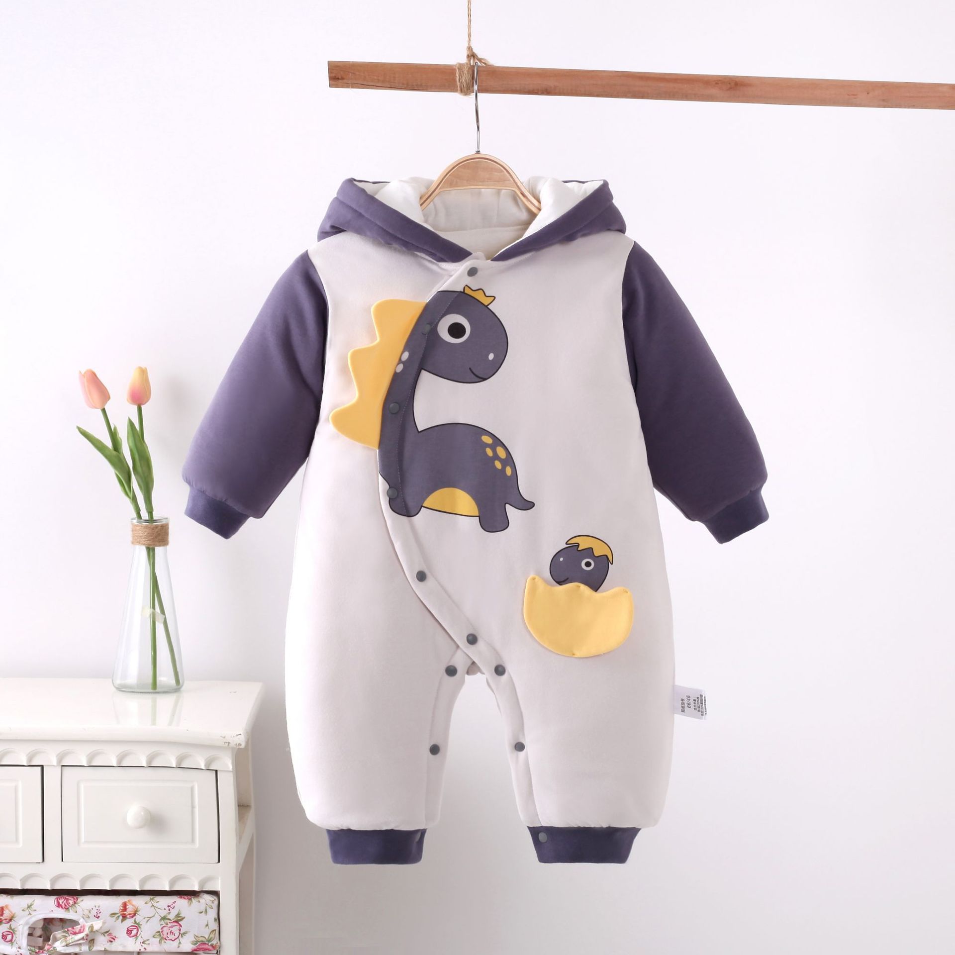 婴儿连体棉服夹棉连体衣婴儿衣服秋冬季包屁衣新生儿棉衣宝宝爬服