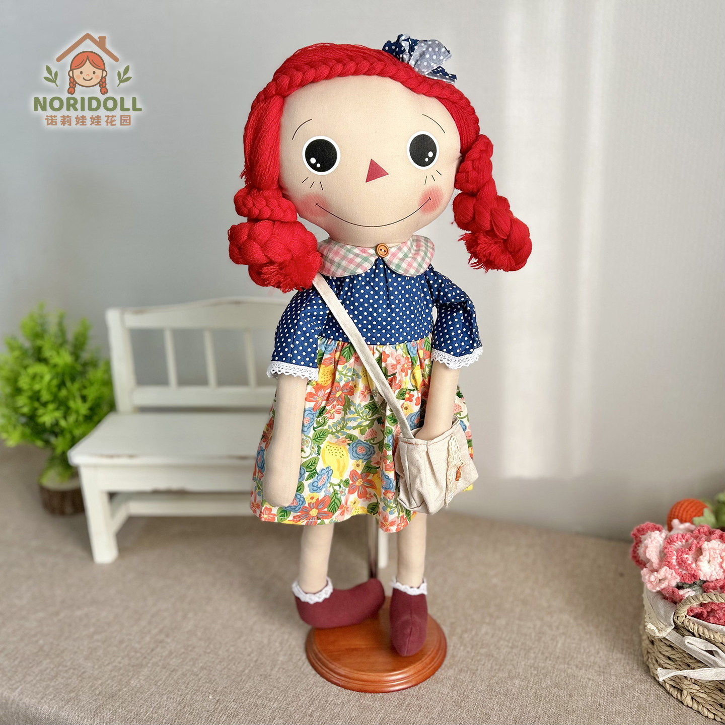 诺莉娃娃经典款阳光可爱的小红姑娘60cm原创手工布偶女孩最爱礼物