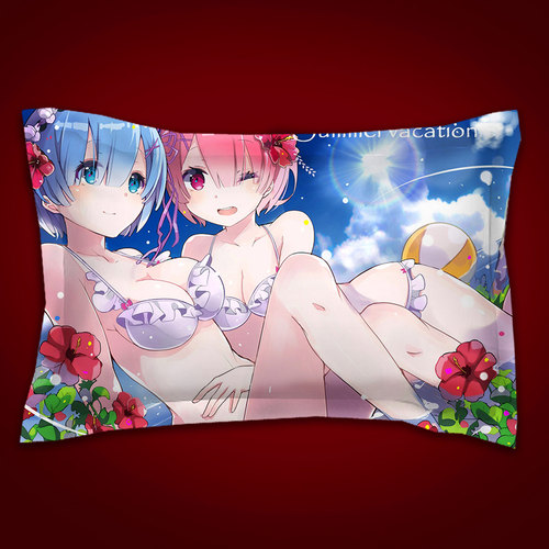 来图定制蕾姆拉姆动漫抱枕枕套