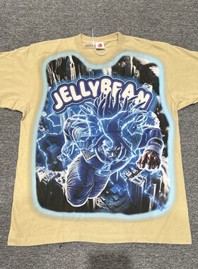 JELLYBEANJelly Beans美式复古搞怪印花休闲百搭男女短袖T恤